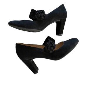 Nurture Madge Black Suede Mary Jane Heel 7